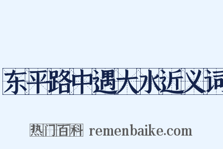 东平路中遇大水近义词是什么意思的图片